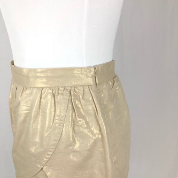 Anthro | Edme & Esyllte Gold Tulip Tiered Skirt - Picture 3 of 6